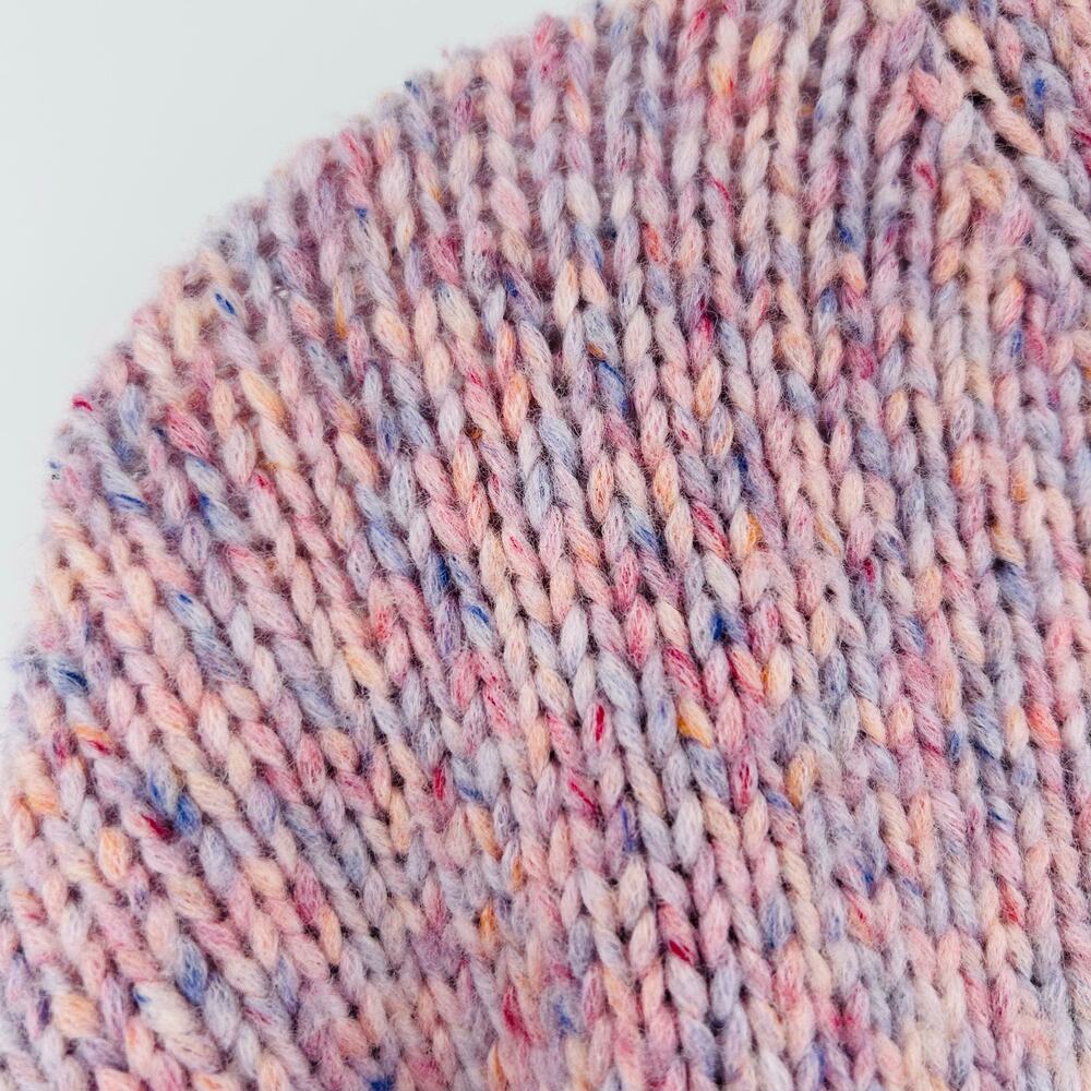 J Crew Pink Marled Speckled Wool Turtleneck Cropped Sweater Womens Size Med - Picture 12 of 12